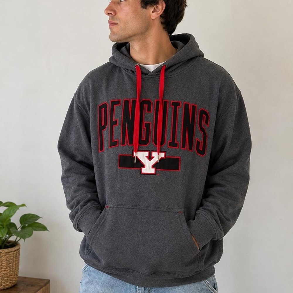 Top of the World Youngstown State Penguins Hoodie Gray Red XXL NCAA Pullover